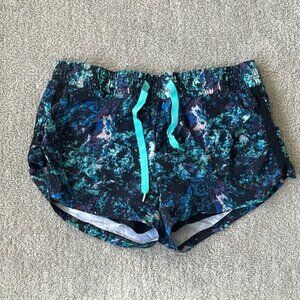 EC Fabletics Drawstring Athletic Shorts Blue Black Size Medium